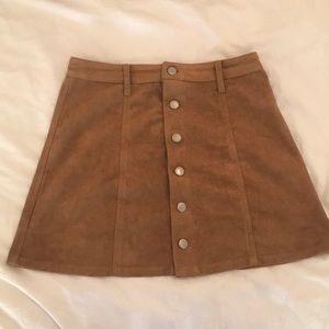 BROWN SUEDE MINI SKIRT SIZE SMALL - Nordstrom